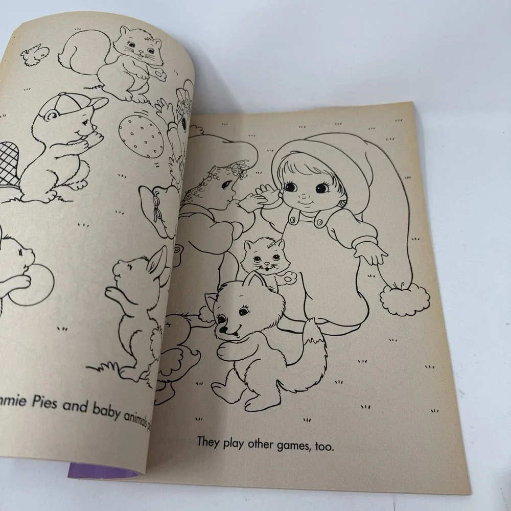Vintage 1987 Jammie Pies Checkerboard Press Coloring Book Unused Rare